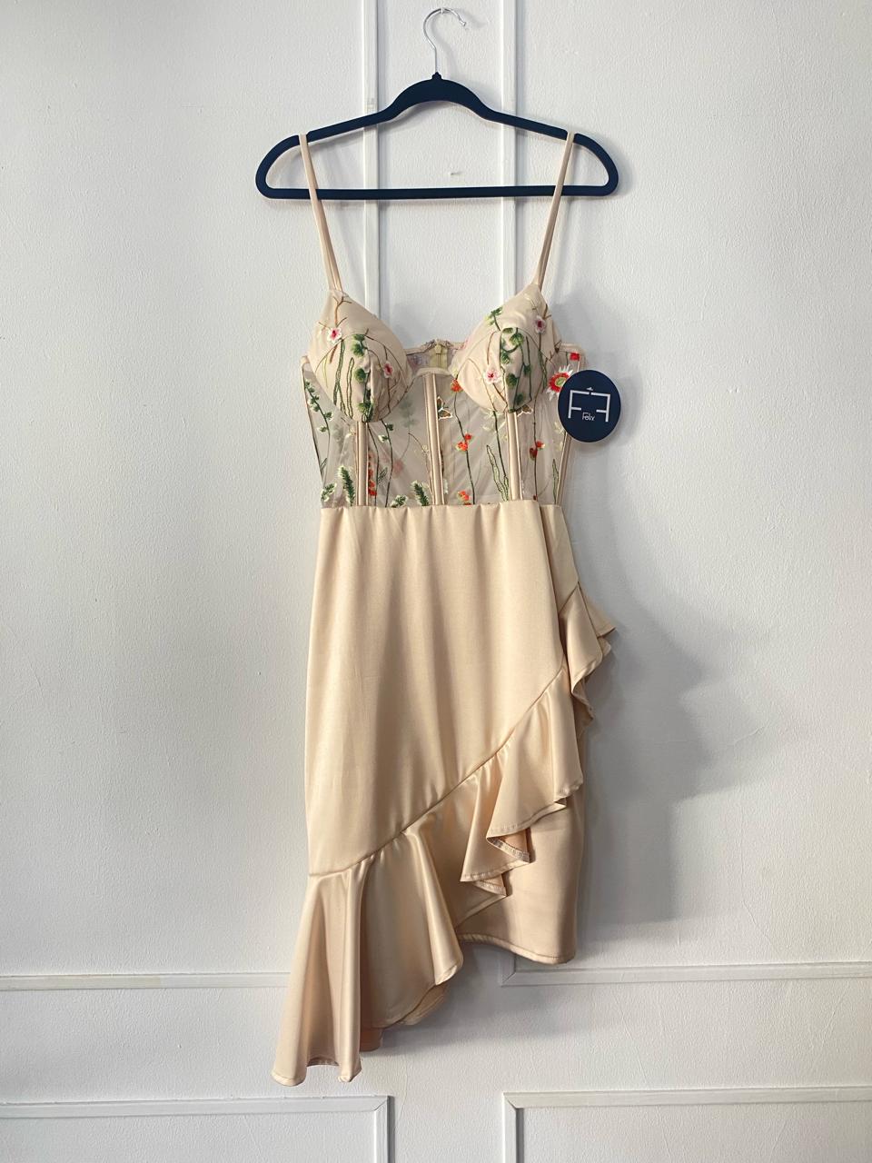 Nude bralette transparencia